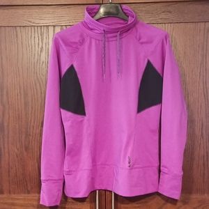 Fuschia Reebok 1/4 Zip Long Sleeve Running Shirt